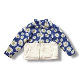 Cat & Jack | Daisy Zip-Up Sherpa Jacket (S) 🌼